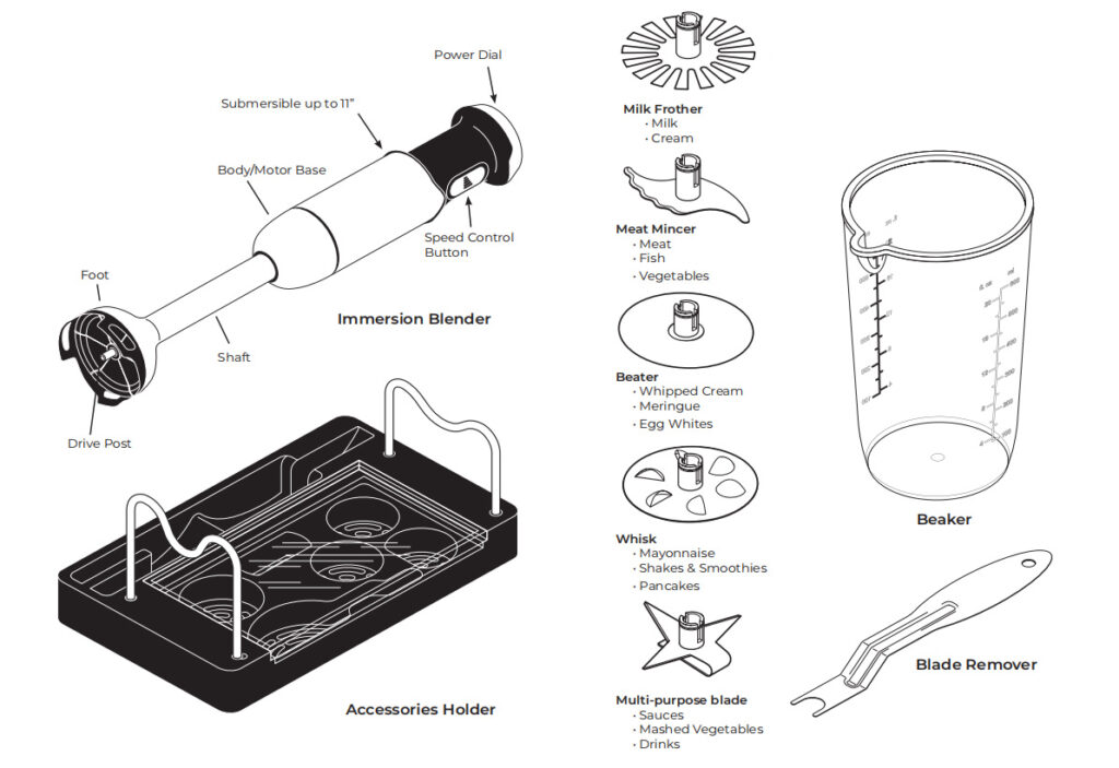 hand blender set hb006 accessories - YLD™