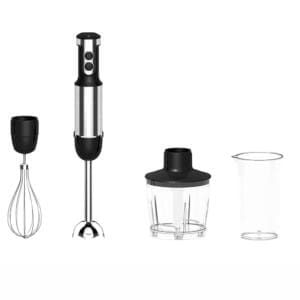 4 in 1 black hand blender set 800 watt 6 speed setting HB6002 (1)