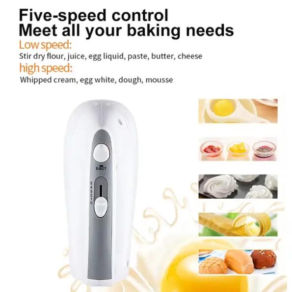 5 Speed Food Mixer Handheld 200 Watt Electric Egg Whisk HM6631 1 - YLD™