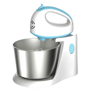 7 Speeds Electrical Hand and Stand Mixer with Bowl _ Silver_HM132A