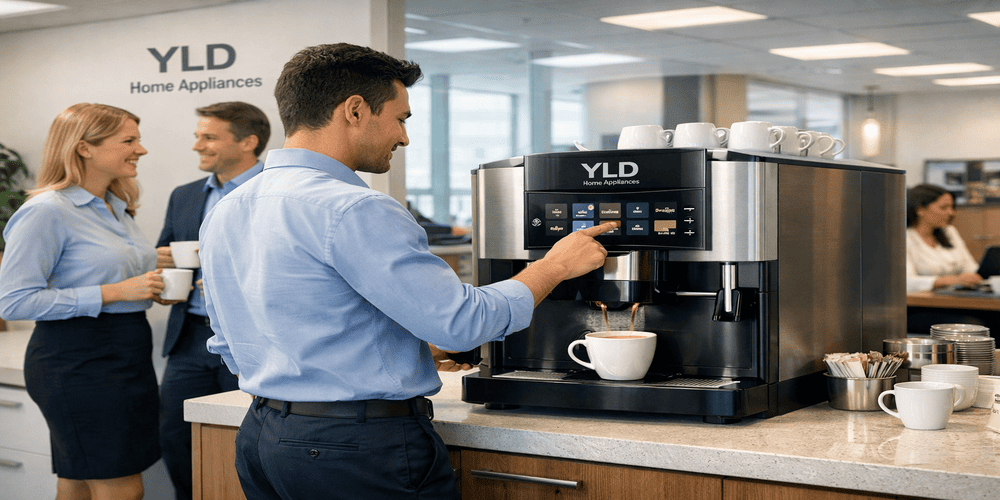 Fully Automatic Espresso Coffee Machine: Is It Worth It for Your Business in 2026? 1 Fully automatic espresso coffee machine used in modern office environment for fast coffee service