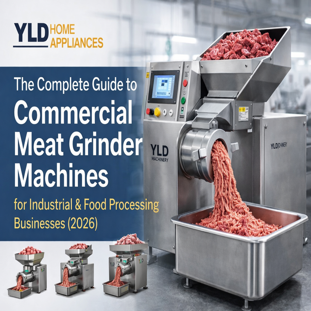 The Complete Guide to Commercial Meat Grinder Machines for Industrial & Food Processing Businesses (2026) 1 commercial meat grinder machines industrial food processing equipment YLD Home Appliances