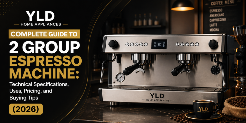 Complete Guide to 2 Group Espresso Machine: Technical Specifications, Uses, Pricing, and Buying Tips (2026) 2 complete guide to 2 group espresso machine technical specifications uses pricing and buying tips by YLD Home Appliances