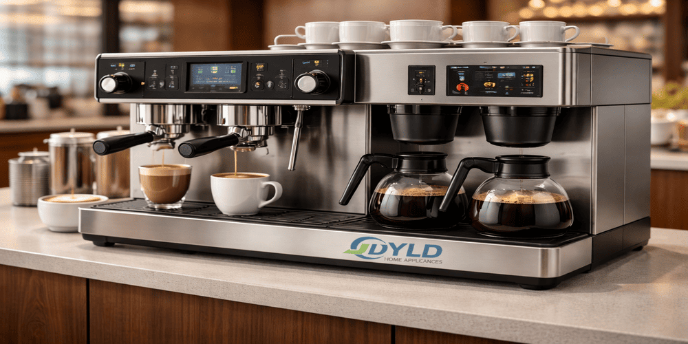 7 Types of Commercial Coffee Brewer Machines: Complete B2B Buying Guide (2026) 6 hybrid commercial coffee brewer machine combining espresso and drip by YLD Home Appliances