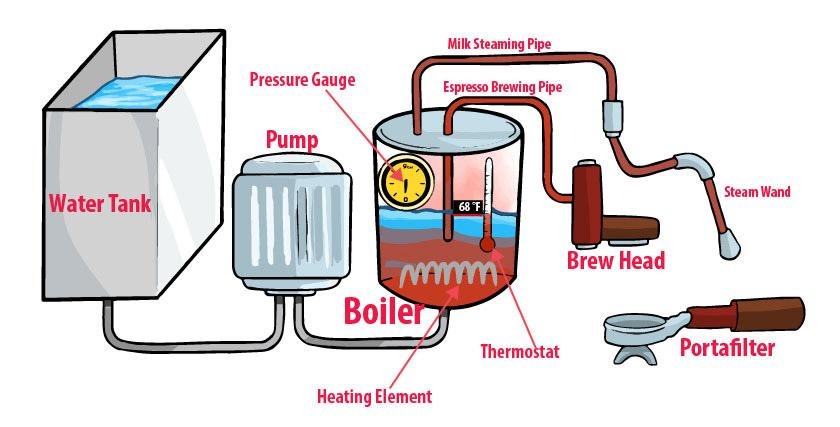 Complete Guide to Espresso Machine Parts (2026): Names, Functions & Buying Guide 5 Espresso Machine Parts Diagram