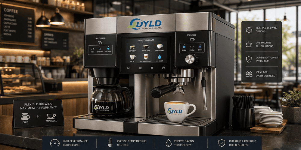 7 Types of Commercial Coffee Brewer Machines: Complete B2B Buying Guide (2026) 5 single serve commercial coffee machine for office use by YLD Home Appliances