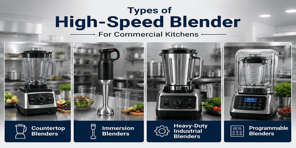 High-Speed Blender for Commercial Kitchens: Improve Efficiency While Ensuring Consistent Performance 3 Different types of commercial high speed blenders