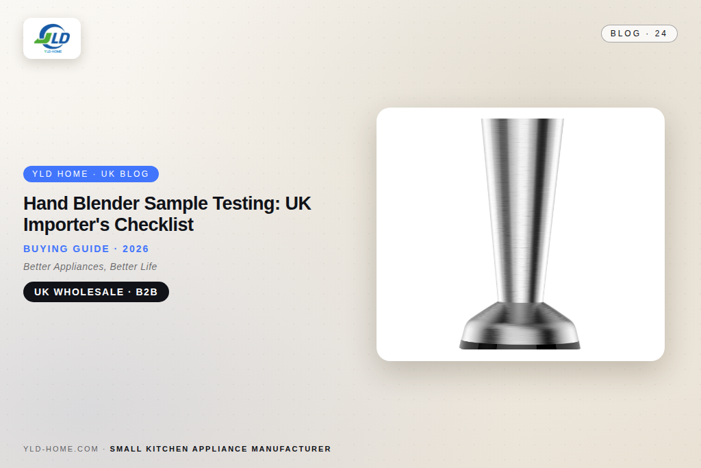 hand blender sample testing checklist