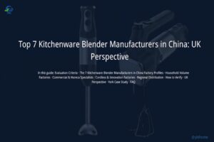 Top 7 Kitchenware Blender Manufacturers in China UK Perspective