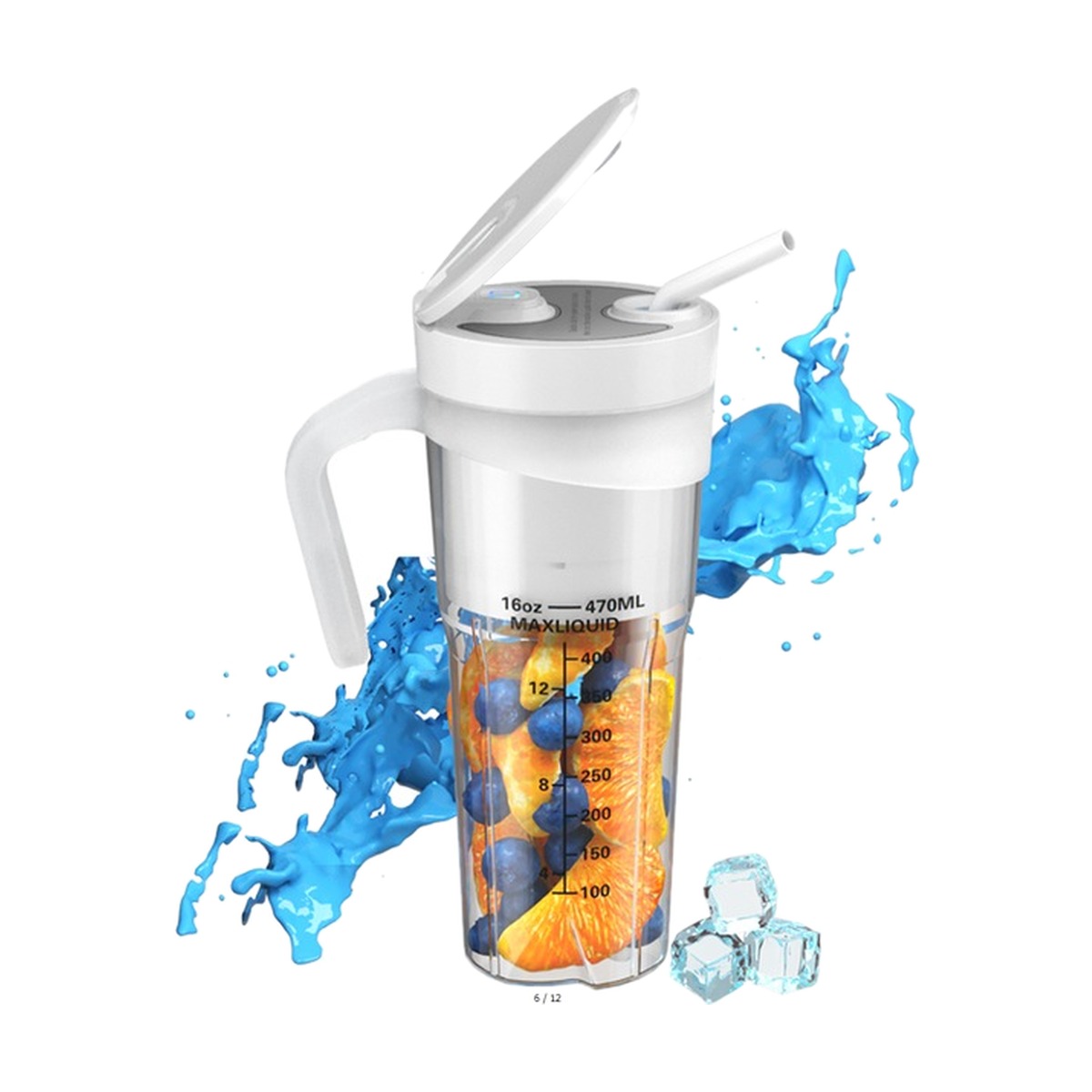 Straw Lid Portable Juicer Wholesale: 600 ml