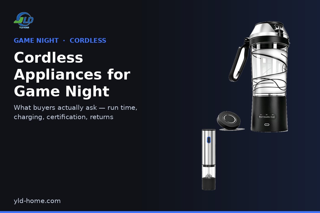 Cordless appliances for game night — YLD Home cover