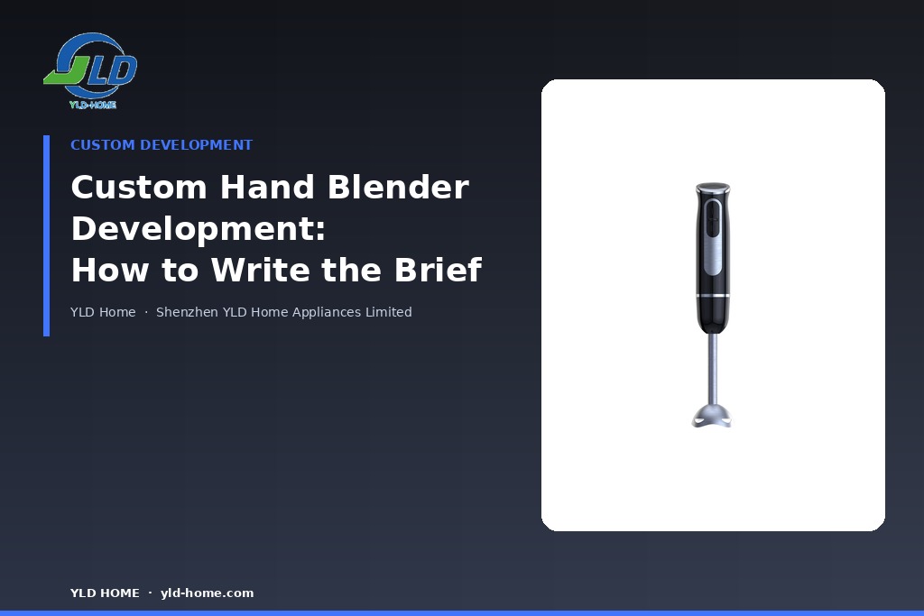 Custom hand blender development brief cover