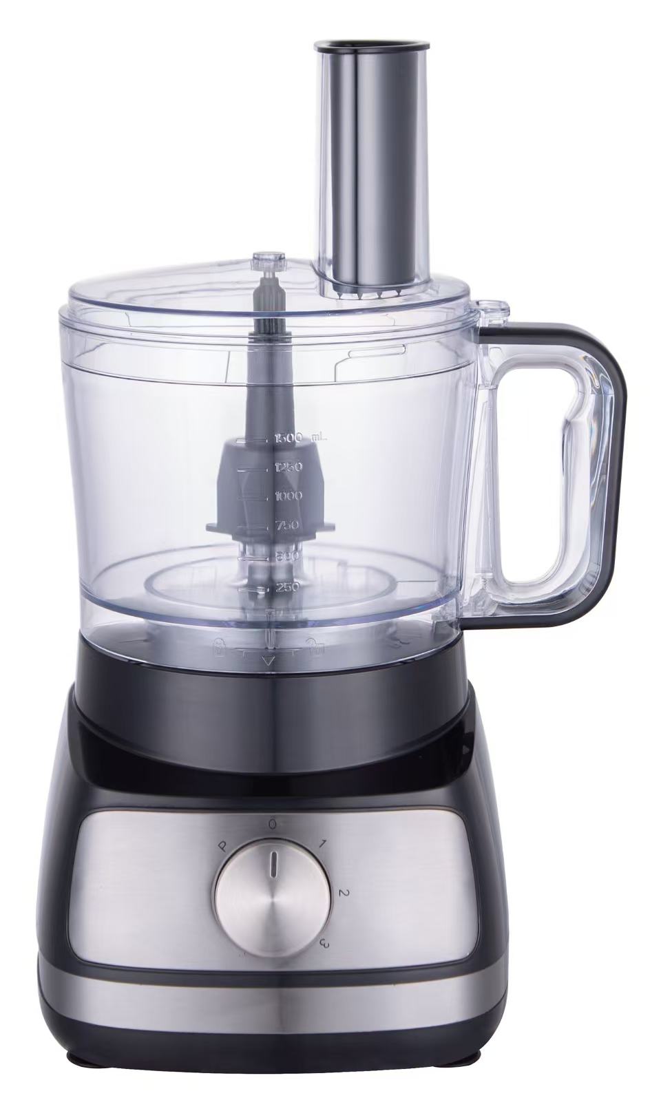Food Processor Wholesale & OEM Supplier 2 YLD Home 7625A food processor - wholesale food processor supplier, 10-in-1 with 1.8L bowl, blender jar and stainless steel discs on a white background