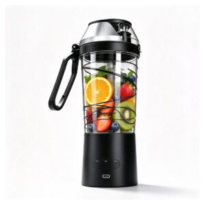 YLD-PJ700B portable juicer white background 500W hand blender